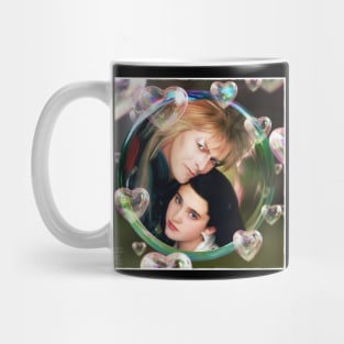 Labyrinth with Heart Bubbles Mug